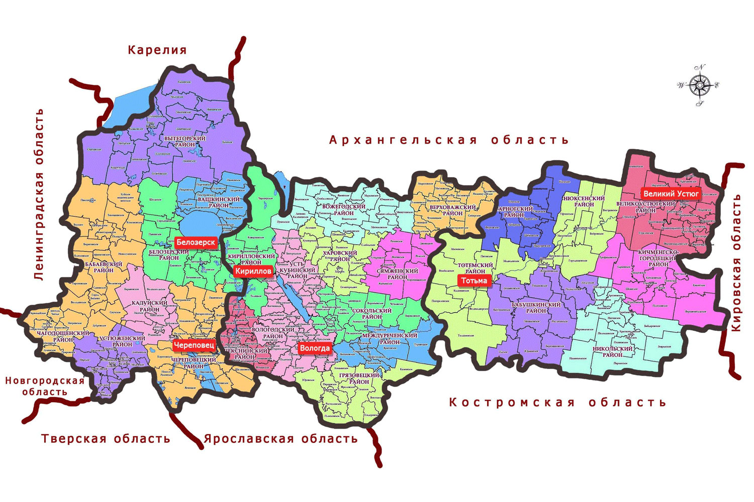 Череповец какая область вологодская. Вологодская область на карте границы с другими областями. Вологодская область карта граничит с. Границы Вологодской области на карте. Вологодская область на карте России границы.